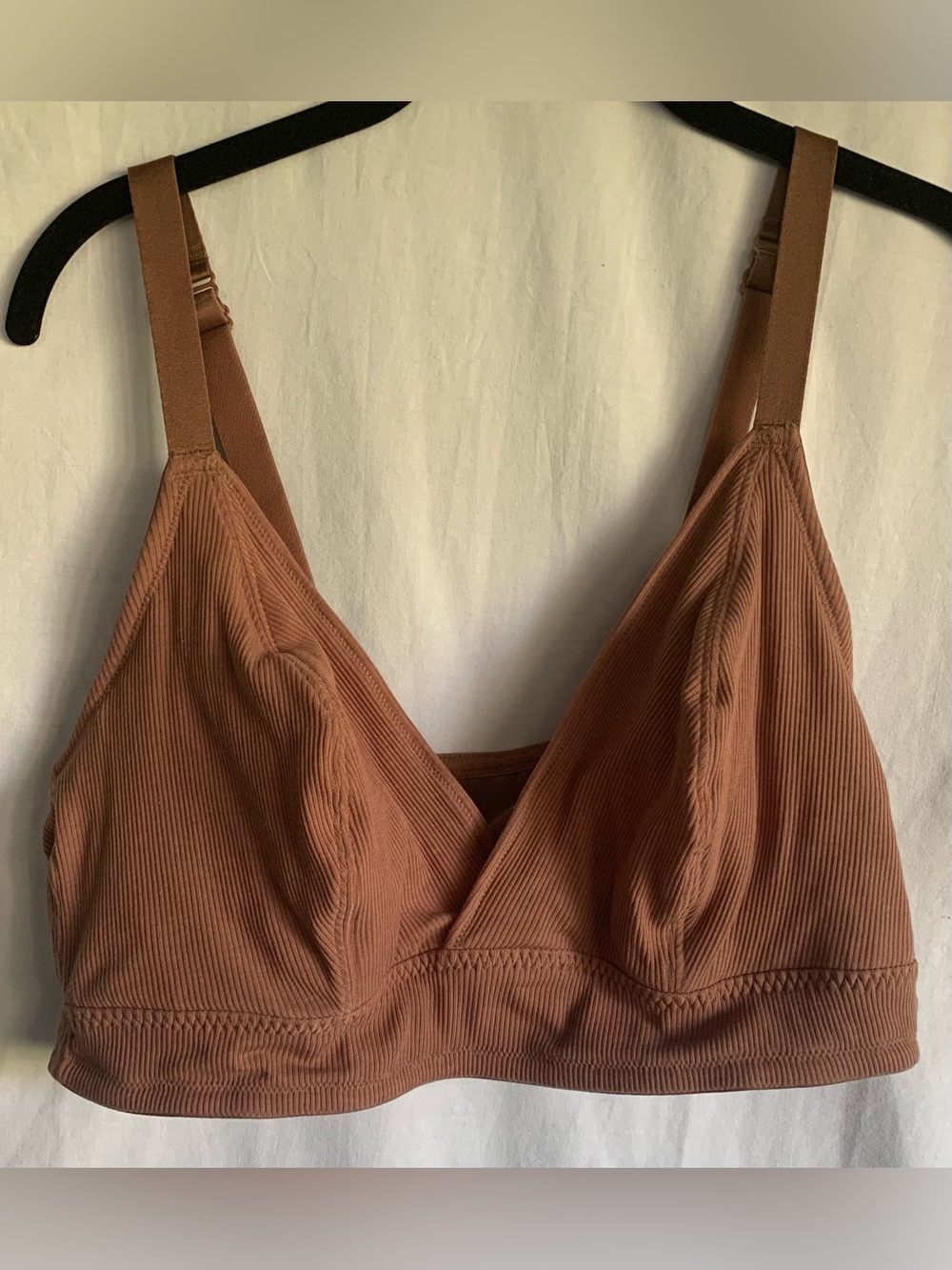 Cacique Ribbed Bralette in Warm Brown